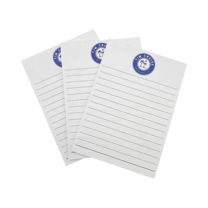Personalized Size Printed Logo to Do List Tear Off A6 Custom Memo Pad Stationary Notepad with Logo