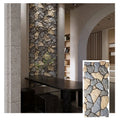 Modern Decorative 3D Wood Art Wall Panels PU Stone Panels Exterior External Cladding Waterproof Polyurethane Artificial Hotels