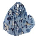 Travel Scarf for Women Casual Lightweight Pashmina Scarves Fashion Floral Shawl Wraps With Fringed Beads