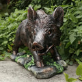 Wild Boar-shaped Hand-painted Resin Statue Realistic Artistic Design Garden Outdoor Decor Figurines