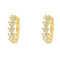 Gemnel New Trendy Recycled Sterling Silver Diamond Hoop 14k Gold Huggie Earrings Wholesale