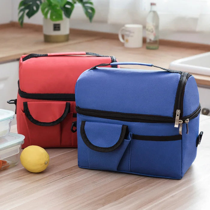 Multi-function Reusable Insulated Eco-Friendly Oxford Large Capacity Waterproof Lunch Cooler Food Delivery Bag Zipper Closure
