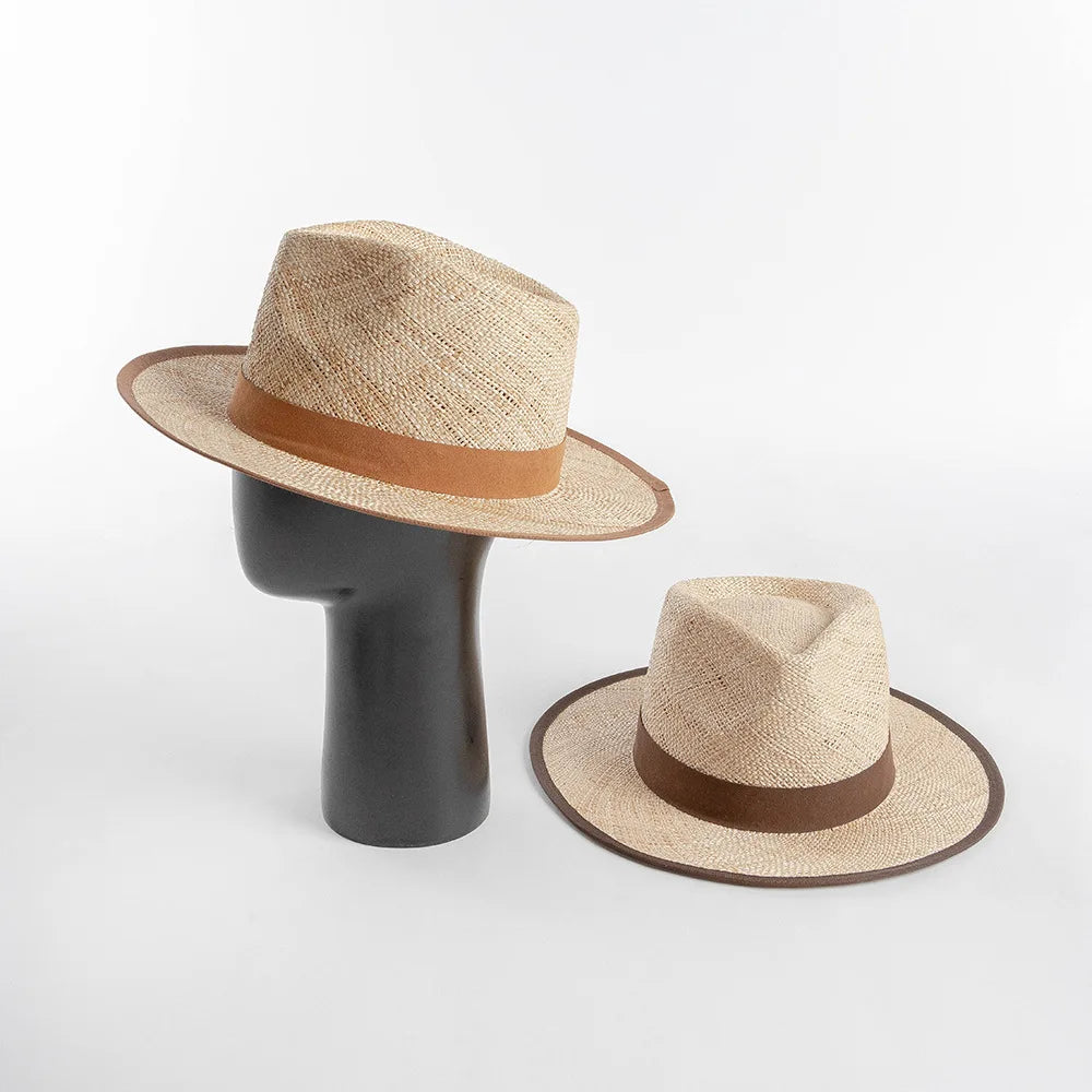 Spring Summer Fashion Casual Ribbon Binding Brim Sun Hat Luxury Natural Grass Unisex Jazz Trendy Outdoor Travel Straw Fedora Hat