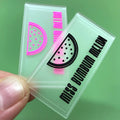 Custom Transparent Rubber Logo Patch Clear PVC Patch Iron on