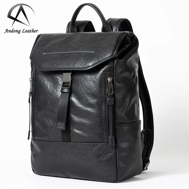 Andong Leather Genuine Cow Leather Men Business Laptop Backpack Large Capacity Fashion Backpack for Men 6821