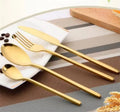 Customized Stainless Steel Cupitol Style Matte Gold Table Setting Flatware Set