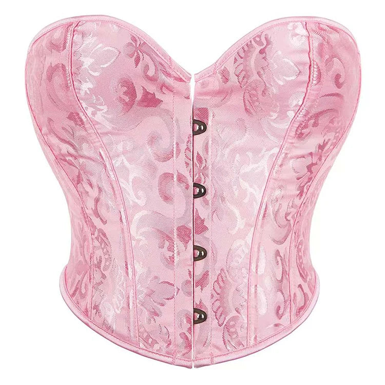 New Stylish Short Torso Waist Trainer Corset Bustier Crop Tank Top Corselet Pink White Green Red Beige Korset