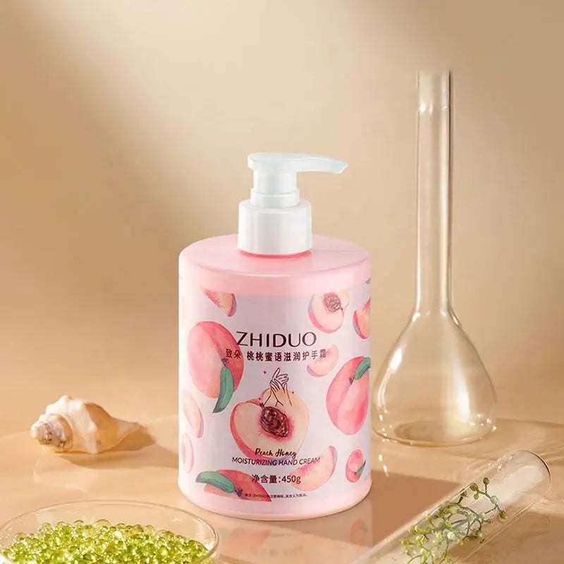 OEM ODM Private Label ZHIDUO Natural Moisturizing Anti Aging Skin Care Peach Whitening Hand Cream
