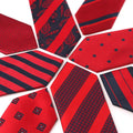 Classic 7.5cm Polyester Silk Men's Tie Red Floral Paisley Striped Jacquard High Quality Business Wedding Accessories Gift