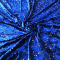 Top Selling Golden Velvet Fabric Four Way Stretch Bronzing Star Foil Printed for Girls' Fashion Dress Suit and Curtain Use