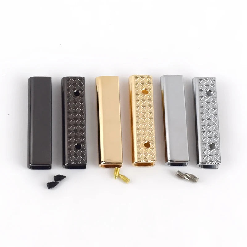 Meetee BF717 39*9mm Leather Bag Hardware Fitting Screws Alloy Edge Clip Women Bag Edge Banding Buckle Purse Corner Protector
