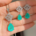 2023 New Popular Jewelry Set Pendant Earrings Copper Plated Banquet Wedding Gifts Women's Ornaments