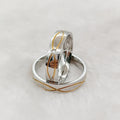 Surgical Steel Rings Cz Diamond Bridal Promise Wedding Engagement Ring Pair 18k Gold Plated Jewelry Ring for Men and Women