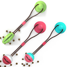 Dog Toys for Aggressive Chewers Interactive Suction Cup Tug Pet Dog Chew Toys Leaked Molar Toy Balls Dog Toothbrush