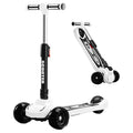 LED Light-Up 3-Wheel Aluminum Kick Scooter for Kids Foldable Sport Training PU Scooter Outdoor Application Steel Material