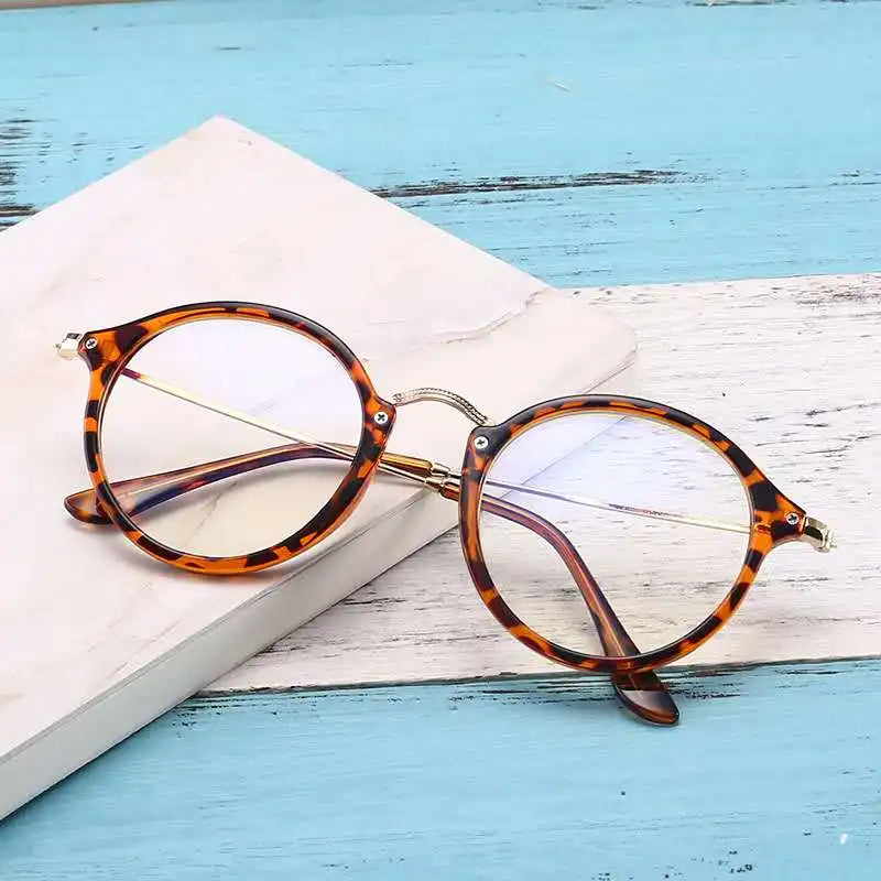 Eyeglasses Blue Light Glasses Frame  Computer Glasses Superlight Round Transparent Female Glasses Frames