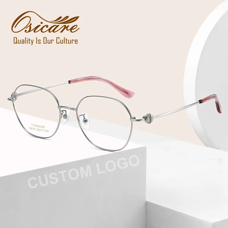 Wholesale Bulk Eyewear Custom Men Lunette Women Eye Wear Glasses Spectacle Pure Titanium Prescription Eyeglasses Optical Frames