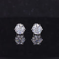 Starsgem Solitaire Earring 18K White Gold 1 Carat Round Brilliant Cut Lab Grown Diamond Stud Earring