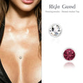 ASTM F136 Titanium 5A CZ Bezel Setting Polished Threaded End Replacement Top Labret Piercing Jewelry Luxury Design