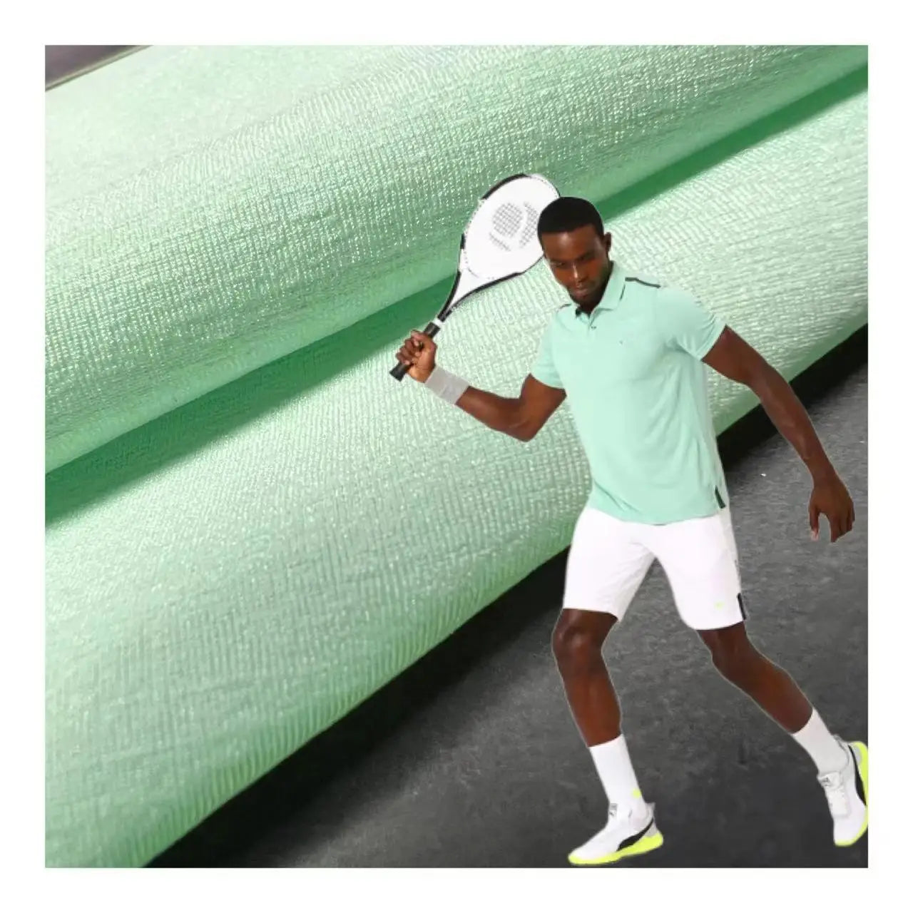 Biodegradable Breathable Quick-Dry Knitted Medium Weight SORONA Jersey Elastic Recovery Less Energy Use for Unisex Tennis Wear