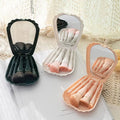 5 Pcs Portable Mini Travel Makeup Brush Set Face Eye Cosmetic Foundation Brushes Tool with Mirror Makeup Brush Set