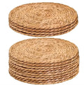 35CM Natural Straw Sea Grass Cattail Round Woven Place Mats Vintage Household Handmade Placemats