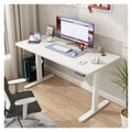 White Electric Sit Stand Desk Frame Workstation Single Motor Ergonomic Standing Height Adjustable Base Computer Desk Frame