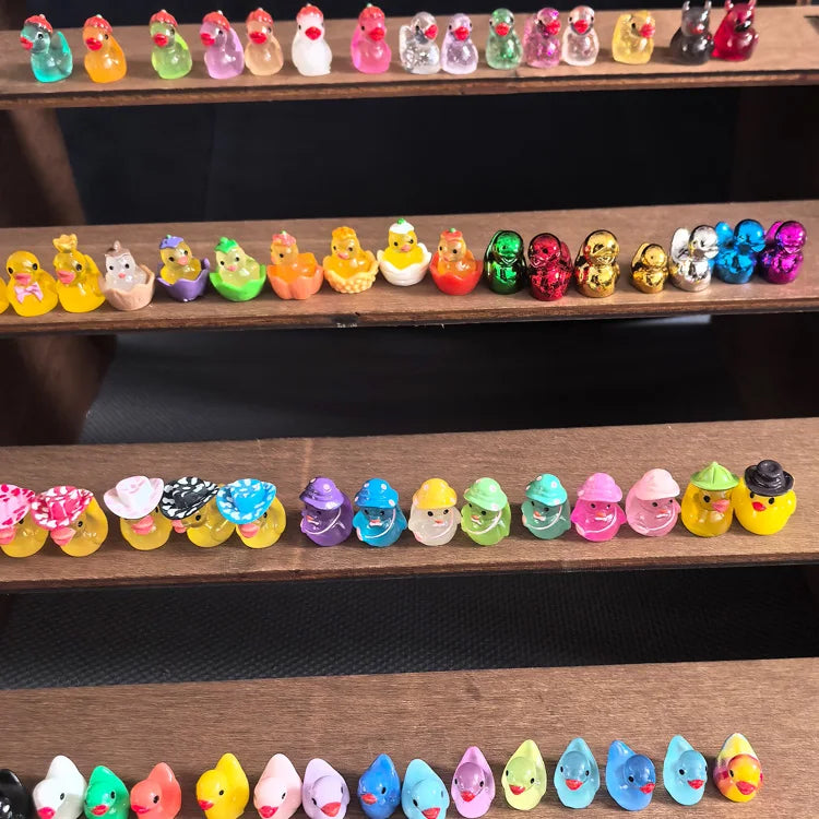 Miniature Summer Ornament Figurines Animal House Kit Accessories Mixed Resin fairy Garden Resin 3D Realistic Cartoon Duck Figure