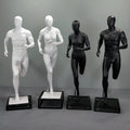Matte Color Running Male and Female Sport Mannequin