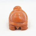 Huiying 2 Inch Bulk Wholesale Semi-precious Red Aventurine Stone Craft Hand Carved Animal Turtle for Home Decoration Crafts