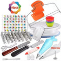 Multifunctional 90 Pcs Cake Decorating Supplies Kit Baking Set with Spatula Smoother Pastry Tools Professional Cake Decorating