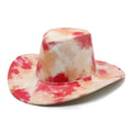 Fashion Men Women Unisex 7 Colors Felt Cowboy Hats Cowgirl Hat Western Cattlemen Tie Dye Cowboy Hat