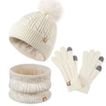 Landfond Accessory Winter Children's Thicken and Fleece Warm Knit Suit Hat Scarf Gloves Set