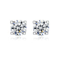 CZCITY Simple Women Fashion New 2026 Bling Diamond S925 Silver Moissanite Stud Earring for Man