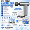 High Quality Handheld Mini Massage Gun 6 Heads 1200-3200rpm 3-6H Runtime Intelligent Vibration Massager Body Rechargeable Type-C