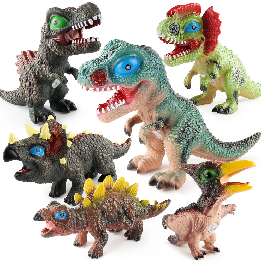 Dinosaur Toy with Sound Dino Model Toy for Kids Jurassic Zoo Model