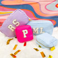 Hot Selling Stock RTS A-Z Gold Glitter Letters Iron on Clothing Chenille Patches