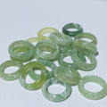 Hot Selling Anillo De Jade Natural Chinese Green Hand-carved Jade Ring Cincin Pria for Men and Women