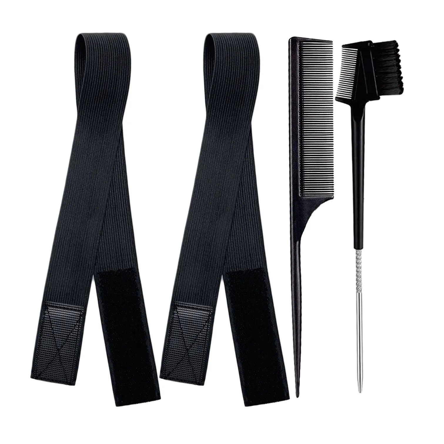 2 Pcs Elastic Wig Bands Adjustable Melt Wrap for Frontal Edge No Slip with Grip for Casual Daily Outdoor Use Wig Scarf Lay