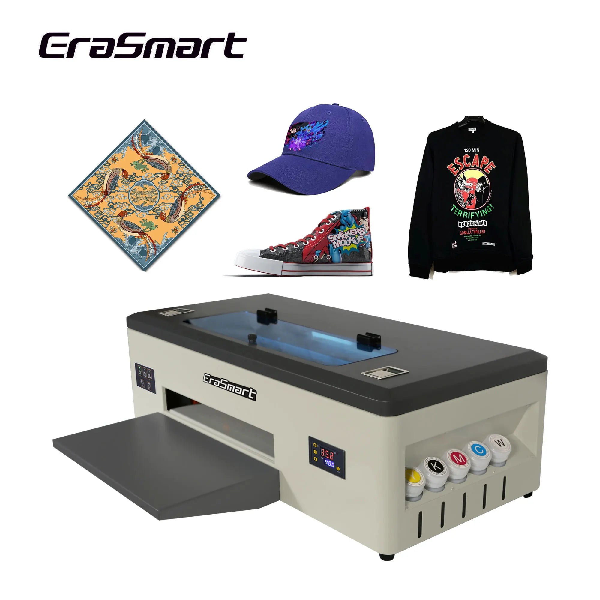 EraSmart Hot Sales Silk Screen Printing Machine 30 cm Printheads 1390 A3 DTF for Textile Material