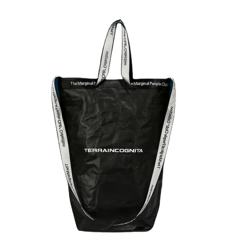 Promotional Custom Recyclable Eco-friendly Durable Polypropylene Tote Shopping Carry PP Laminated Woven Shoulder Closure Custom