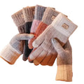 Sample Support Custom Logo Jacquard Winter Knitted Gloves Touch Screen Wholesale Outdoor Riding Gloves for Men Women Made Cotton