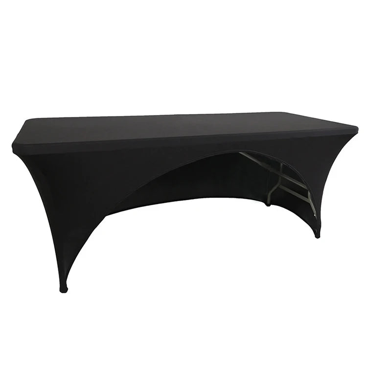Wholesale Rectangle 6 ft Spandex Tablecloths Fitted Woven Spandex Table Covers for Events