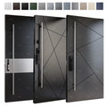 American Style Luxury Cast Aluminum Front Entry Doors Hotel Entrance Pivot Door Exterior Metal Insulated Doors