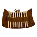Top Grain Genuine Leather Golf Tee Holder for Bag Belt Golf Accessories for Men and Women Holds 9 Tees
