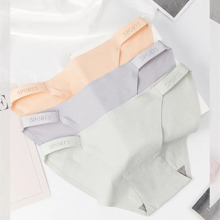Comfortable Panties Cotton Low-rise Traceless Brief Women Underwear