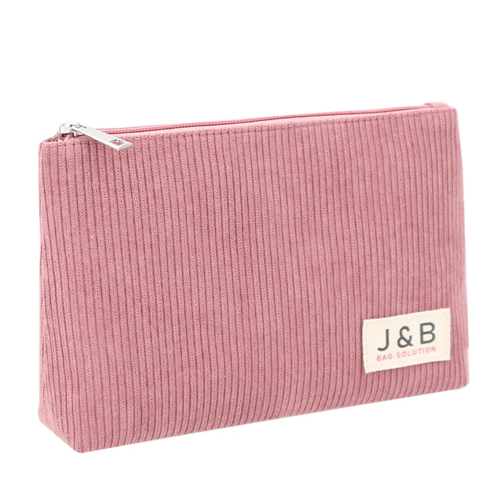 Customizable Wholesale Corduroy Makeup Cosmetic Necessary Zipper Bags Personalized Logo Toiletry Packaging Pouch Gift Bags