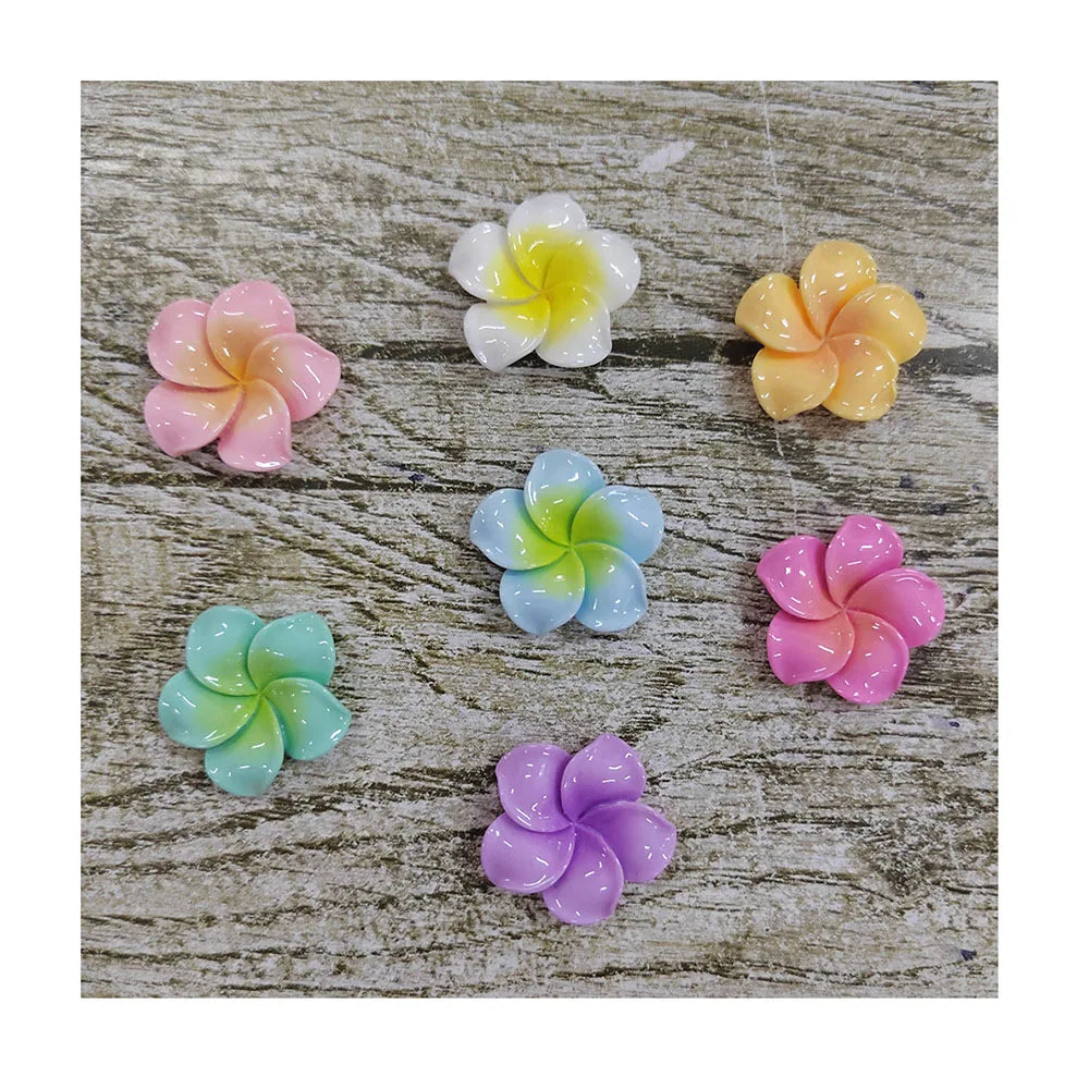 Colorful Resin Flower Flat Back Resin Charms Diy Scrapbook Hair Bow Making Embellishments Craft
