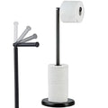 Modern Stainless Steel Free Standing Toilet Paper Holder Stand Folding Design for Bathroom Use