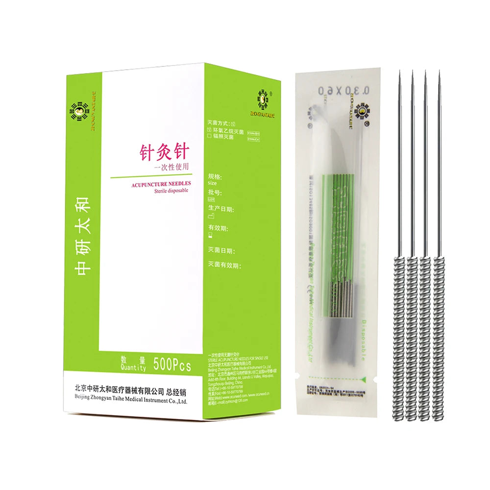 Zhongyan Taihe Stainless Steel Handle Sterile Disposable Dry Needling Acupuncture Needle 0.14 Acupuncture Needles With Tube